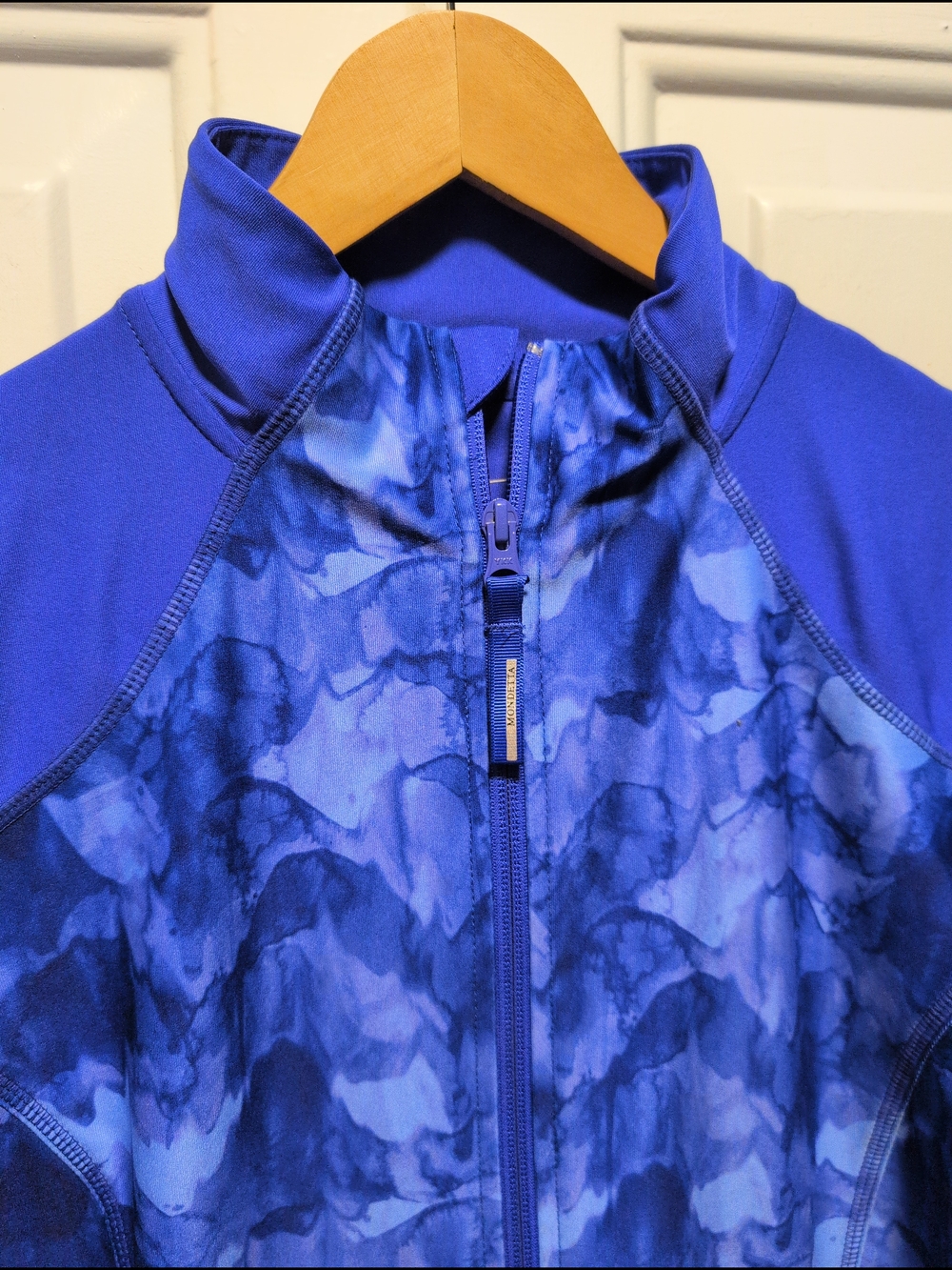 Mondetta Women's Royal Blue Patterned Zip-Up Utility Jacket - Picture 4 of 9